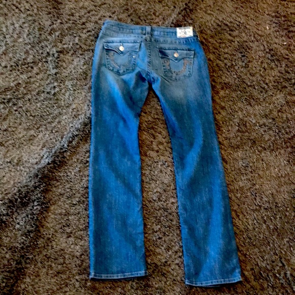 TRUE RELIGION JEANS 31 WOMEN GREAT CONDITION BLUE TRUE RELIGION SYMBOL - Picture 7 of 13